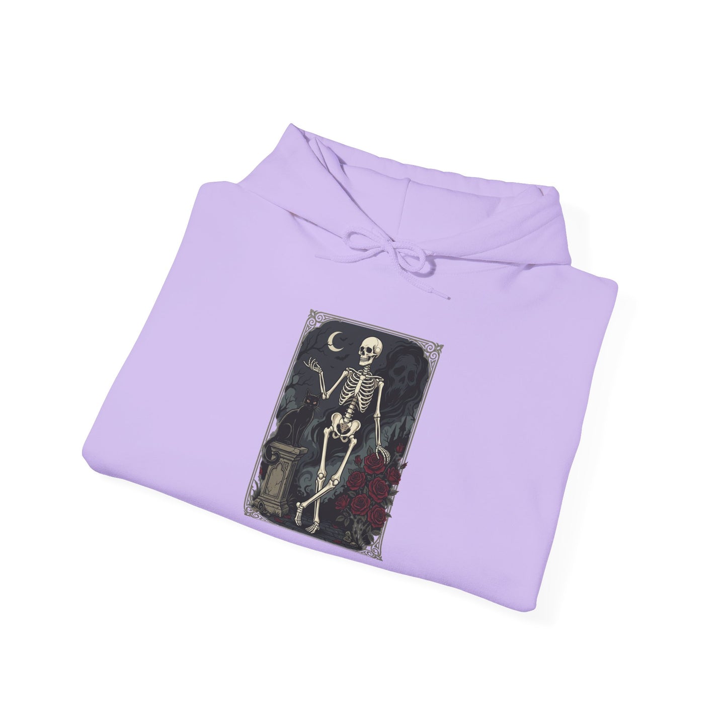 Gothic Skeleton Art Hoodie — Vintage Memento Mori Skull Design