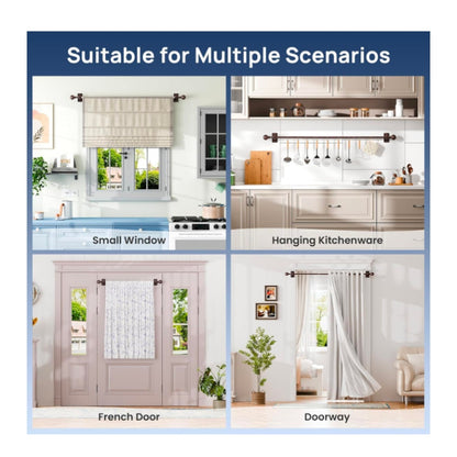 Bronze Curtain Rod for Window Adjustable from 27-65 inches