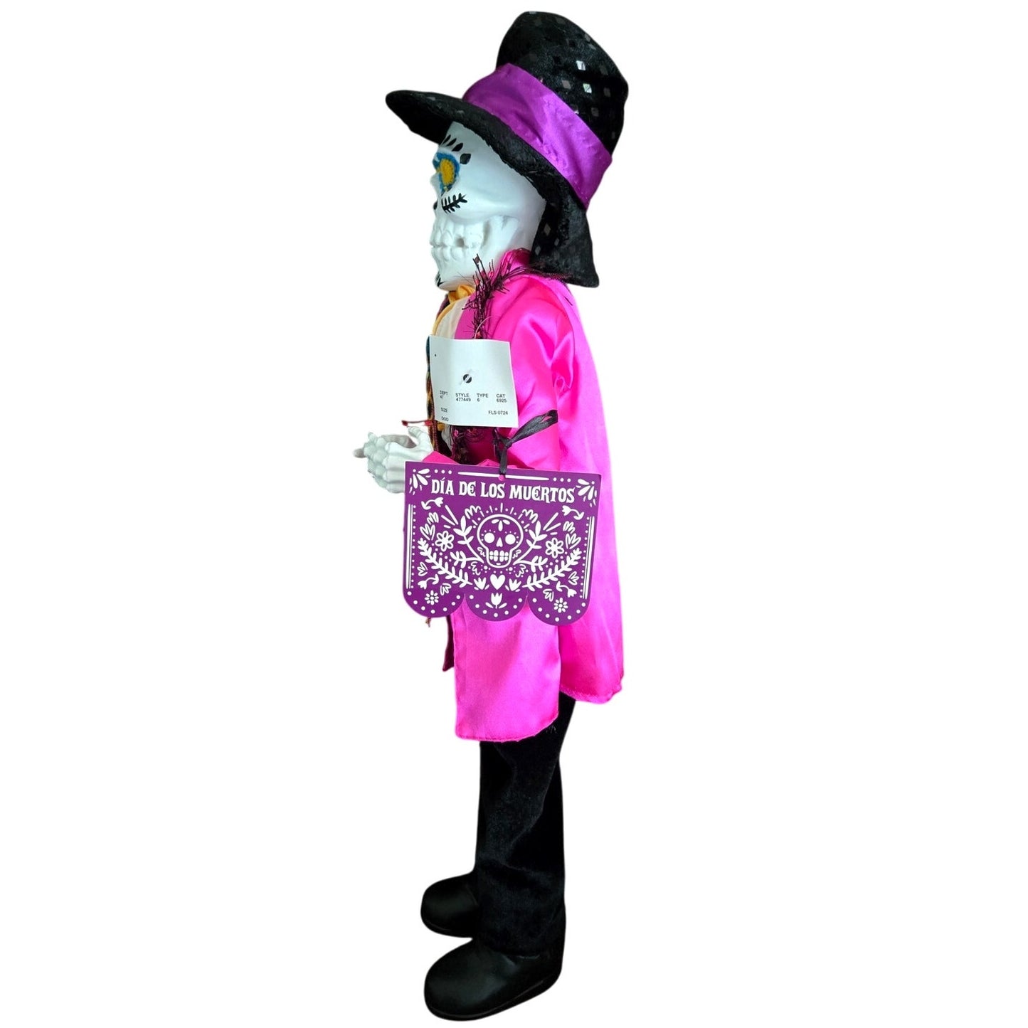 Dia De Los Muertos Skeleton Sugar Skull 22" Doll Halloween Decor Poseable Arms
