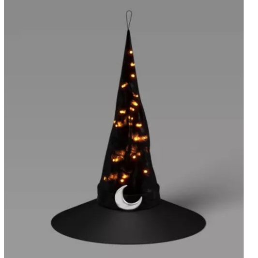 36" Lit Oversized Witch Hat Halloween Decoration