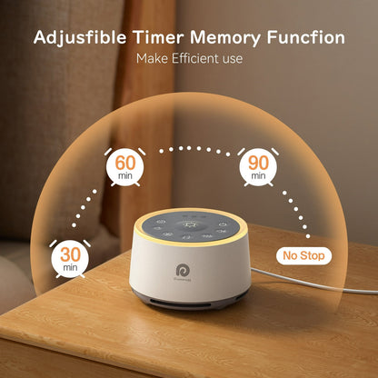 Dreamegg White Noise Sound Machine for Baby & Adult Sleep with Night Light