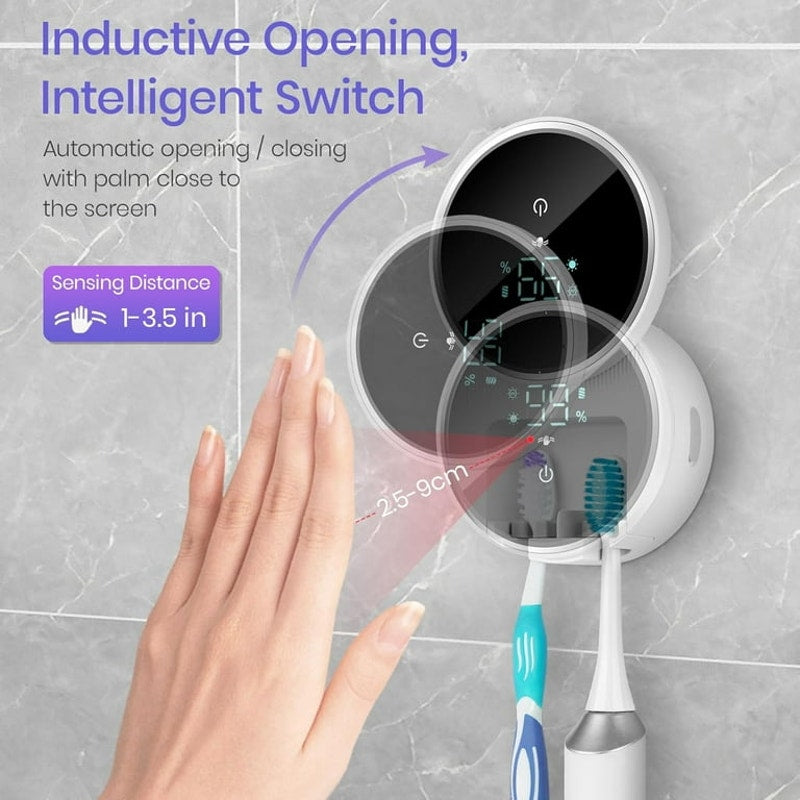 Smart Wall Mounted Toothbrush Holder & Cleaner