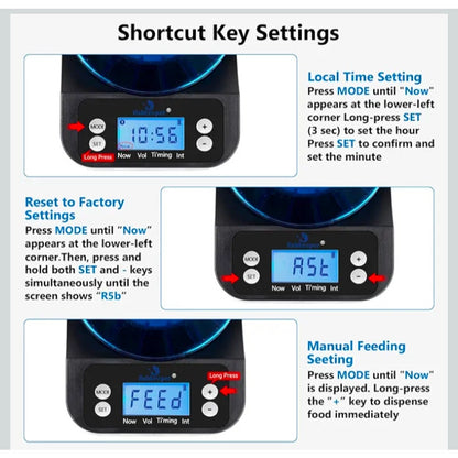 Fishkeeper Automatic Fish Feeder for Aquarium, Rechargeable Auto Dispenser