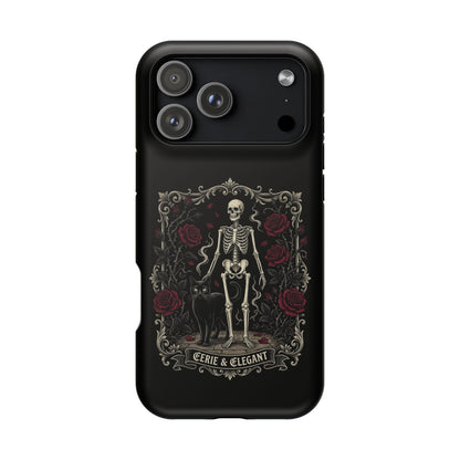 Eerie & Elegant Skeleton Phone Case — Magnetic Impact-Resistant