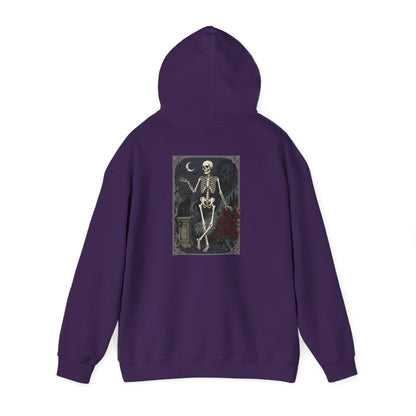 Gothic Skeleton Art Hoodie — Vintage Memento Mori Skull Design