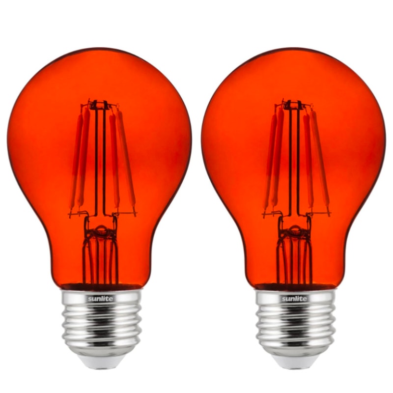 Set of 4 LED Colored Filament A19 Light Bulb