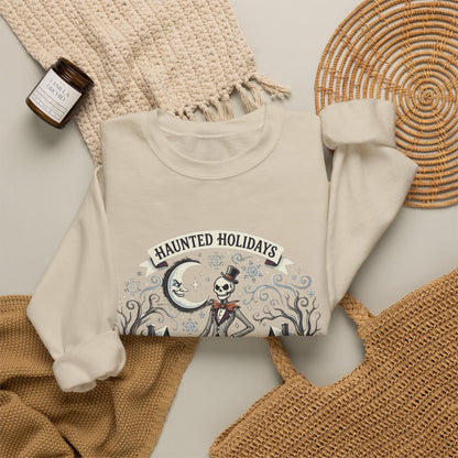 Dancing Witch Graveyard Crewneck Sweatshirt | Halloween Witch Design