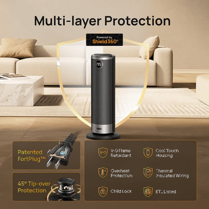 DREO 1500W Space Heater 1500W Electric Heater with Dual-DC Motor