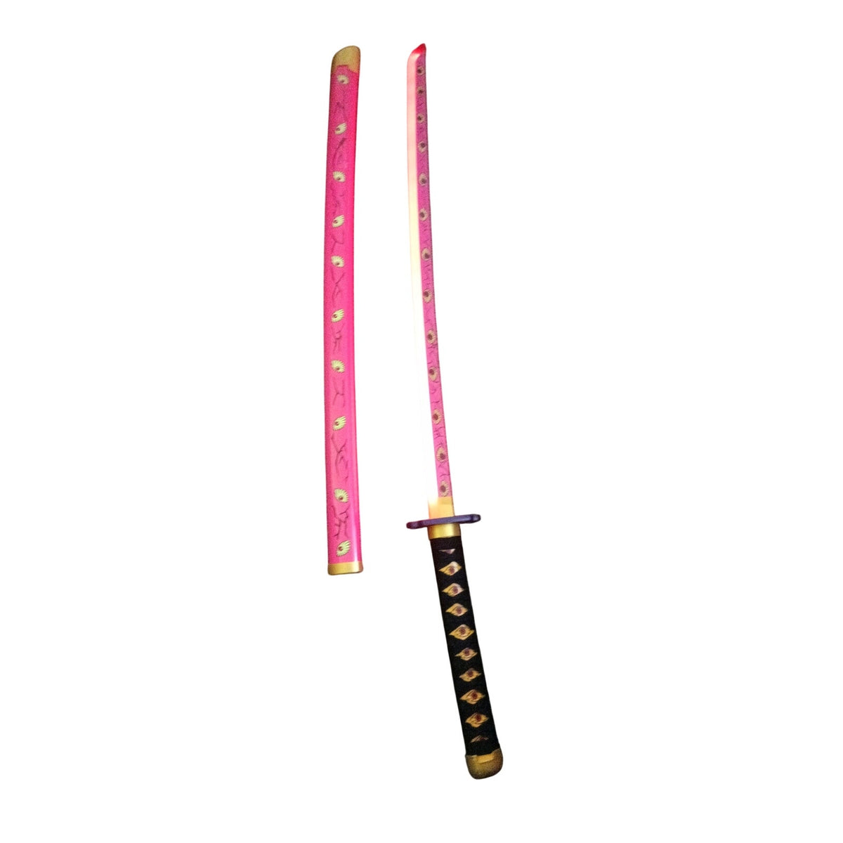 Demon Slayer - PINK LED Light Up Sword - Kokushibo Katana Great for Halloween