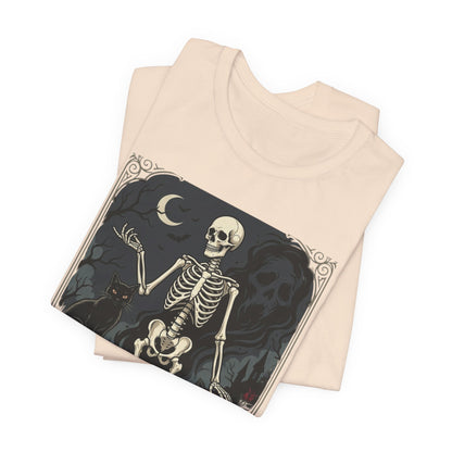 Skeleton Vintage Tarot Tee – Retro Gothic Skull Shirt