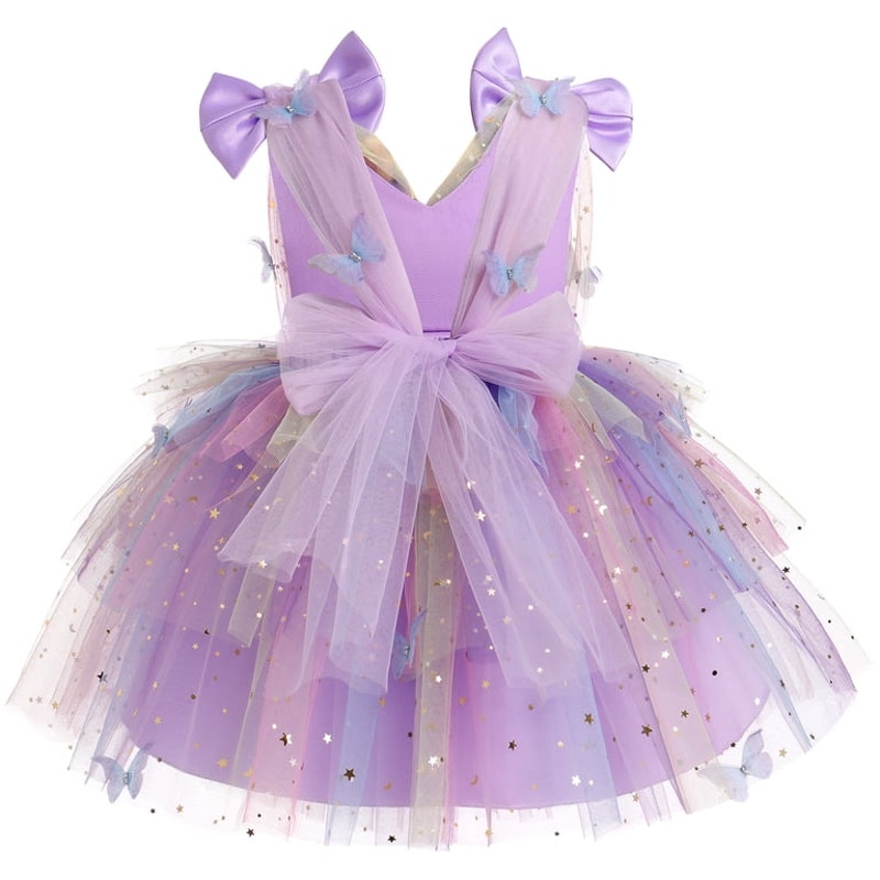 Infant Toddler Butterfly Rainbow Ruffle Princess Dress 18-24 Months Halloween Costume
