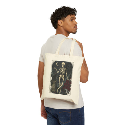 Skeleton Tarot Canvas Tote Bag