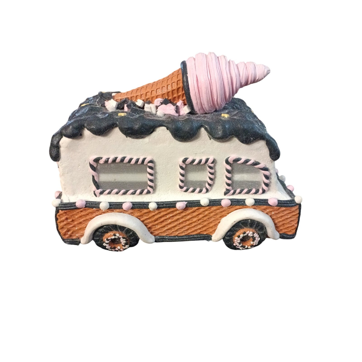 LED Halloween Gingerbread Ice Cream Truck Van Summerween Haunted Ghost