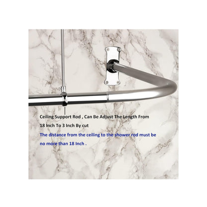 L shaped shower curtain rod