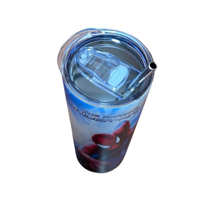Spider Man 2 Stainless Steel 20oz Tumbler w/ Stainless Steel Straw, & Lid
