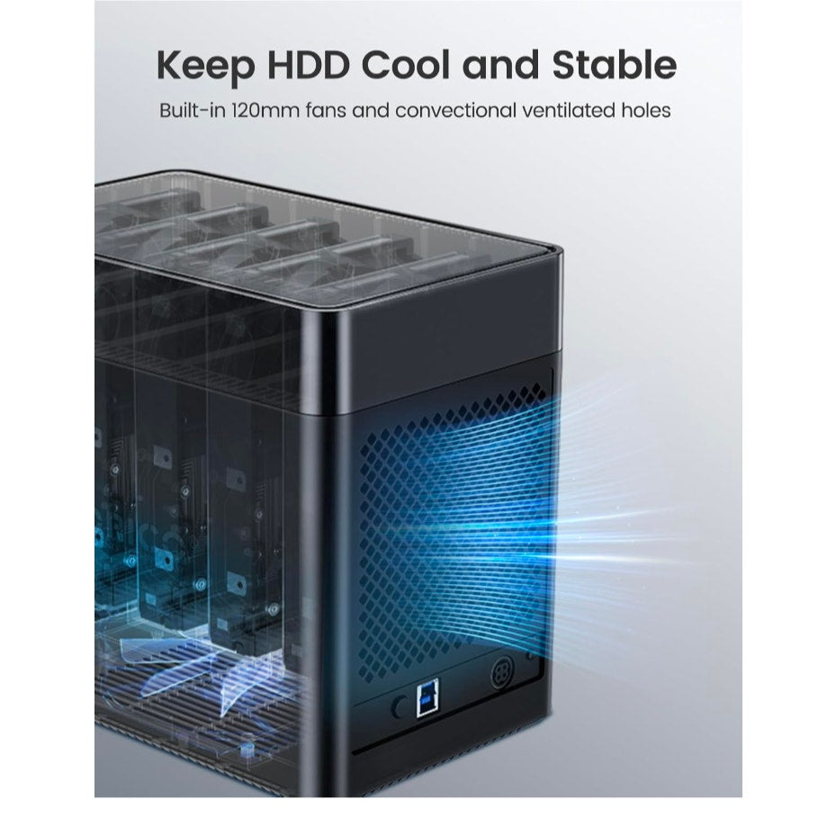 ORICO 5 Bay Hard Drive Enclosure USB 3.0 2.5 & 3.5 SATA HDD/SDD up to 110TB
