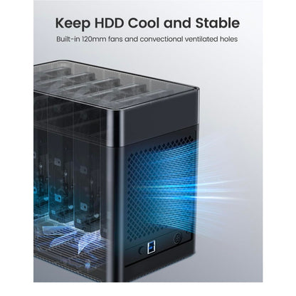 ORICO 5 Bay Hard Drive Enclosure USB 3.0 2.5 & 3.5 SATA HDD/SDD up to 110TB