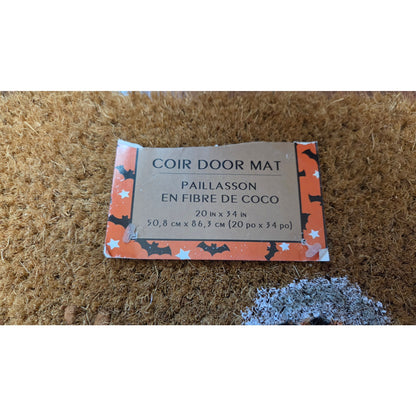 Halloween Coir Door Mat 20x34 Inches - Festive Seasonal Decor - New