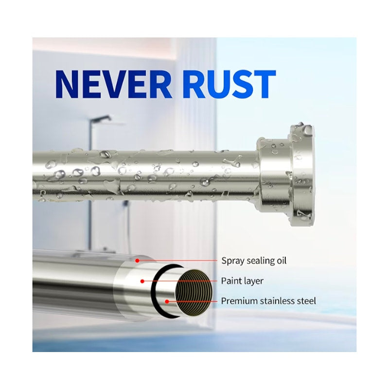 Brushed Nickel Tension Shower Curtain Rod