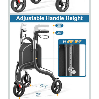 3 Wheel Walkers for Seniors, Lightweight