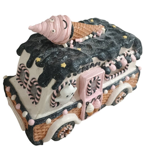 LED Halloween Gingerbread Ice Cream Truck Van Summerween Haunted Ghost