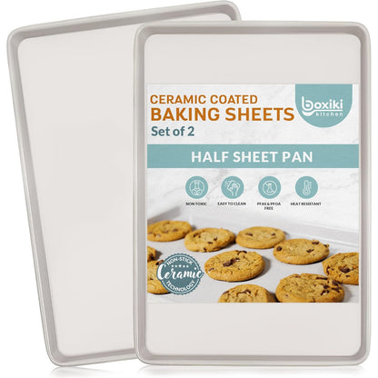 Nonstick Ceramic Baking Sheet Cookie Sheet - Set of 2