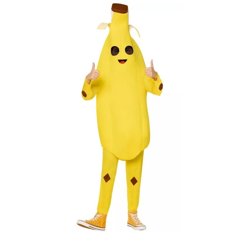 Fortnite Kids' Peely Costume Apparel Set Yellow Size L Large 10-12