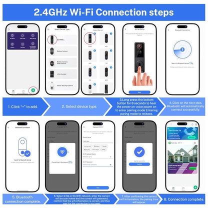 1080P Wireless Smart Doorbell Camera with AI Human Detection