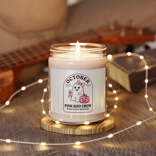 October Pink Boo Crew Candle | Breast Cancer Awareness, Soy 9oz