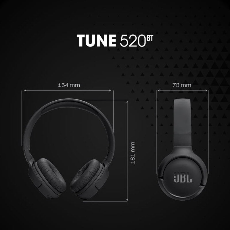 JBL Tune 520BT - Wireless On-Ear Headphones - Black