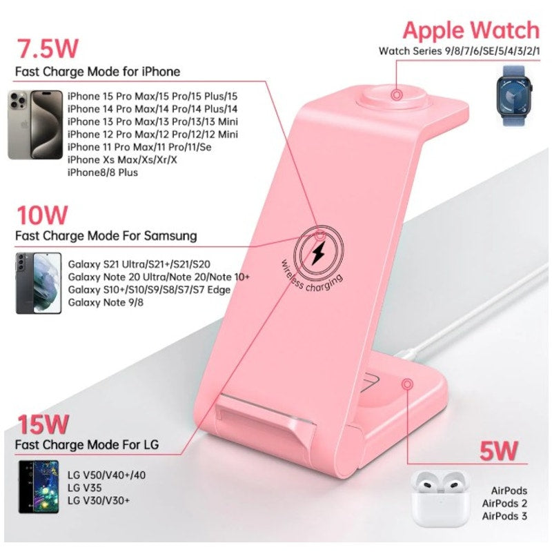 3 in 1 Charging Station for Apple Samsung & LG