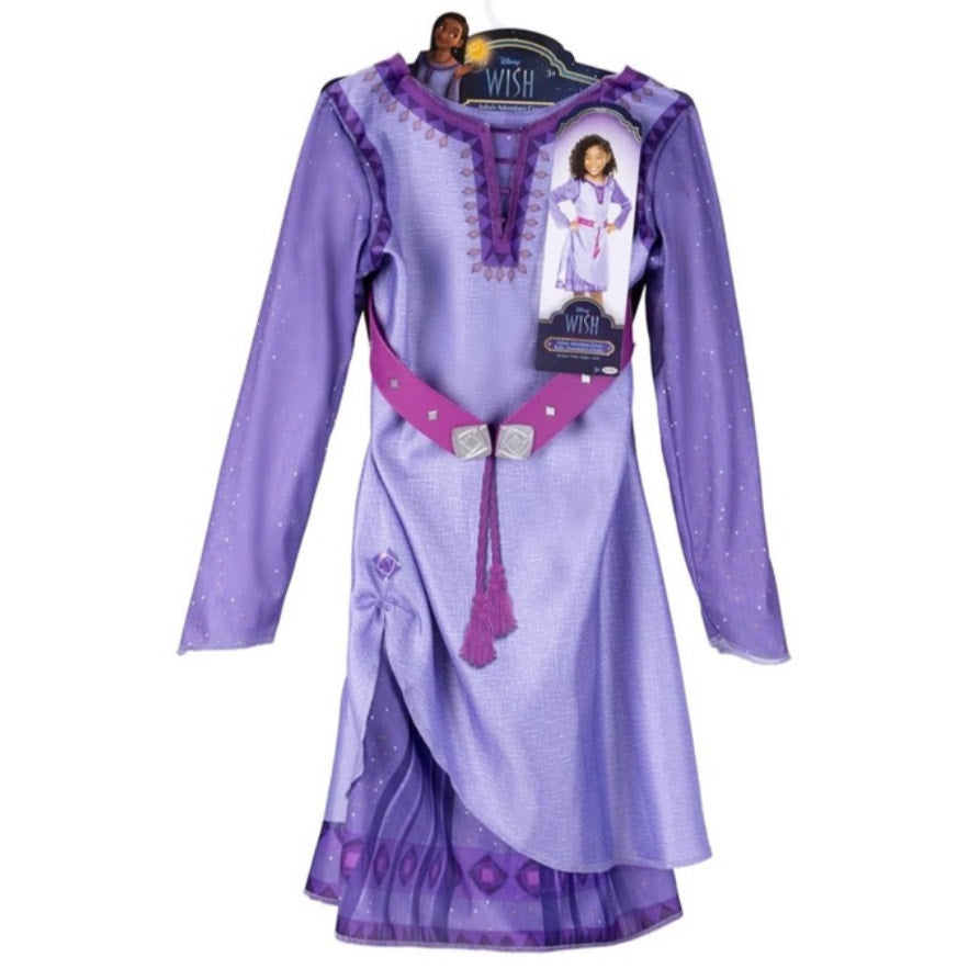 Disney Wish Asha Adventure Dress Fits Children Size Small 4 to 6x