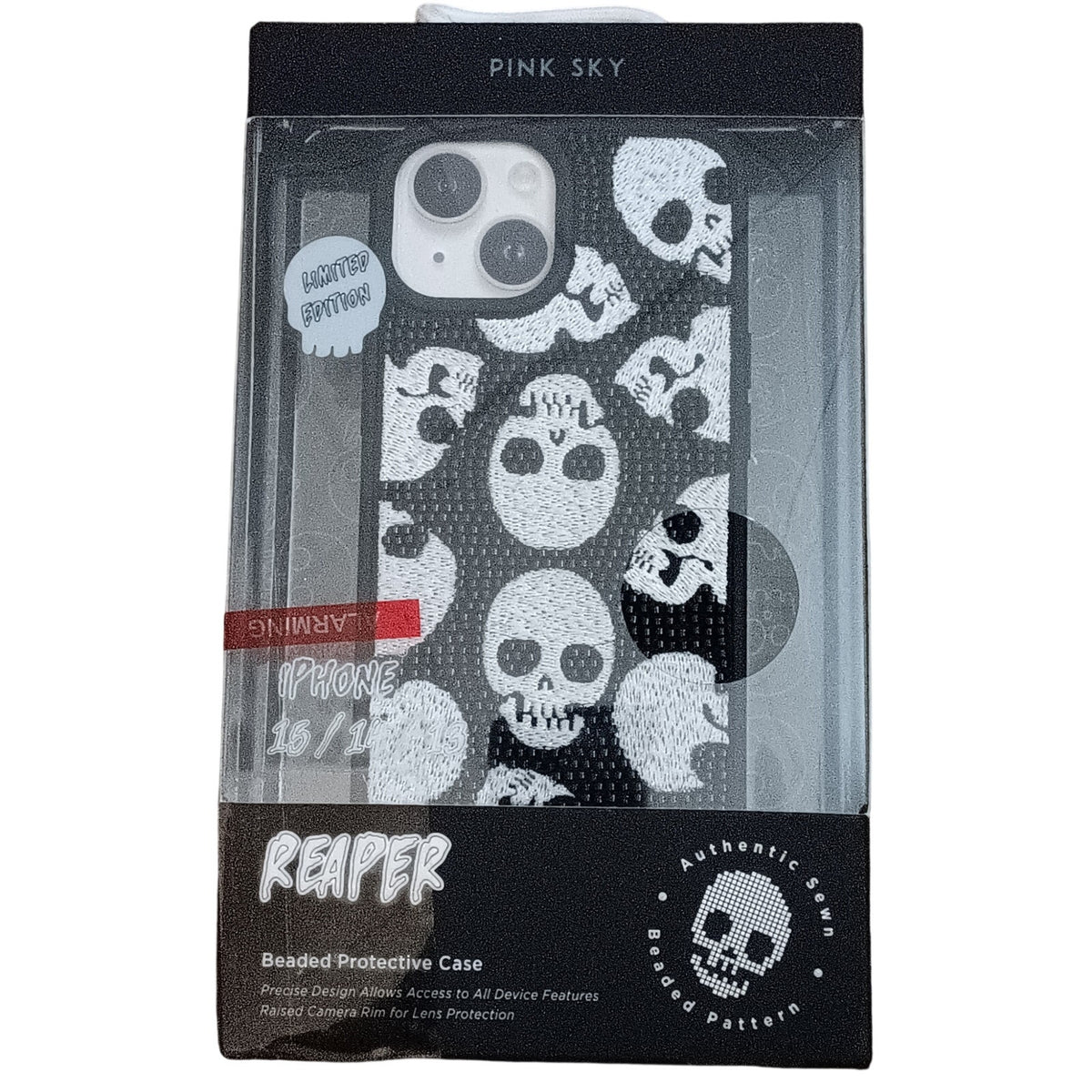 Halloween Beaded Skull Phone Case Compatible w/ iPhone 13/14/15 Limited Edition