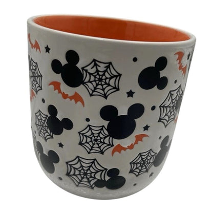 Disney Halloween MICKEY SPIDER WEBS BATS Ceramic Mug NEW