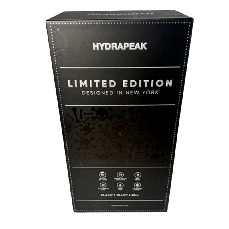 Hydrapeak Limited Edition Skull & Bones Bling 40oz Travel Mug w/ Straw Insulated