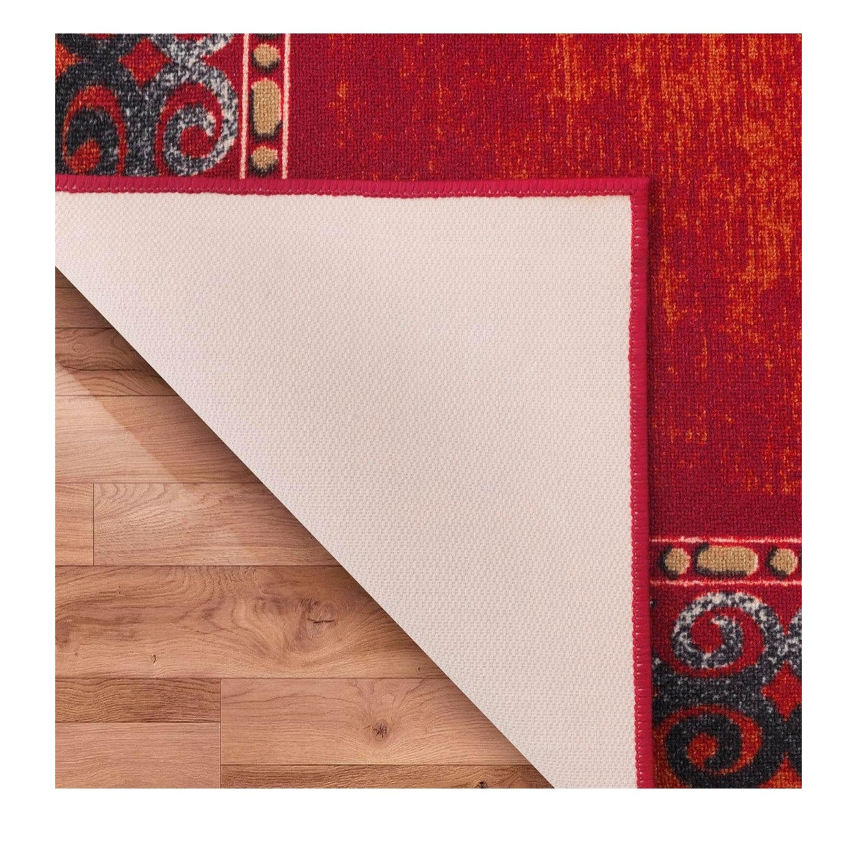 Antep Rug Alfombras Bordered Modern 5x7 Non-Slip Non-Skid