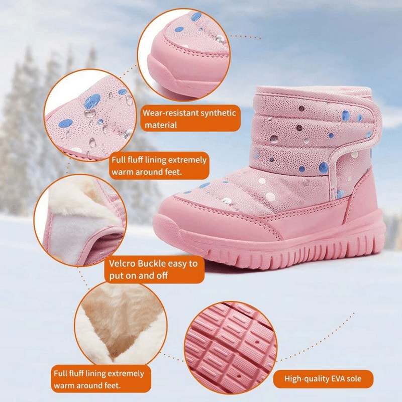 Girls  Snow Boots Waterproof Size 7 Infant/Toddler