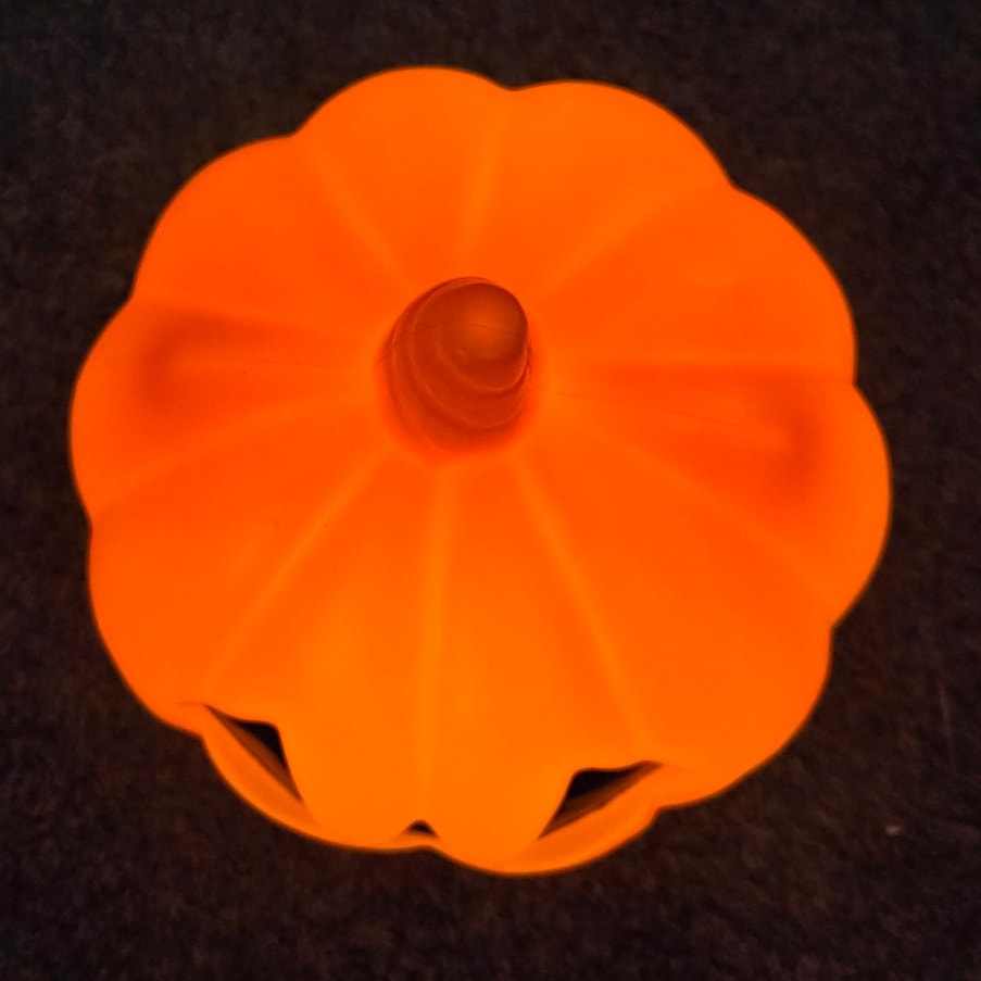 8" Lit Pumpkin Halloween Decor