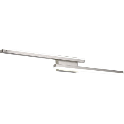 48in Brushed Nickel Vanity Light, Modern LED Bathroom Vanity Lights Fixture