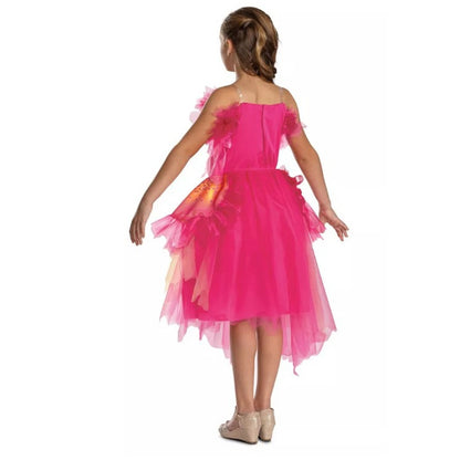 NBCUniversal Girls' S 4-6x Wicked the Musical Glinda Upland Oz Dust Deluxe Costume Dress Pink