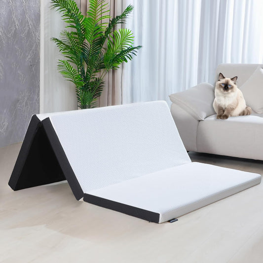 3 inch Single Size Folding Mattress Washable Cover Cooling Foldable