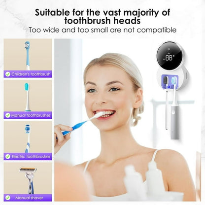 Smart Wall Mounted Toothbrush Holder & Cleaner