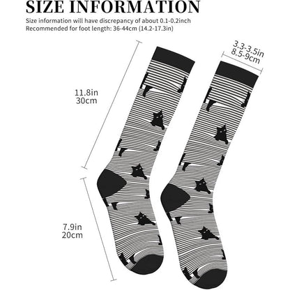 Cats Compression Socks Women Men 15-20mmHg Athletic Running Cycling One Size Cat