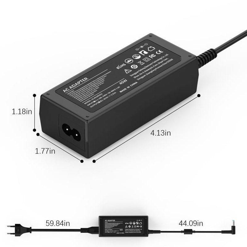 HP Charger 45W 19.5V 2.31A Laptop Charger Power Adapter Charger for HP, 4.5*3.0mm
