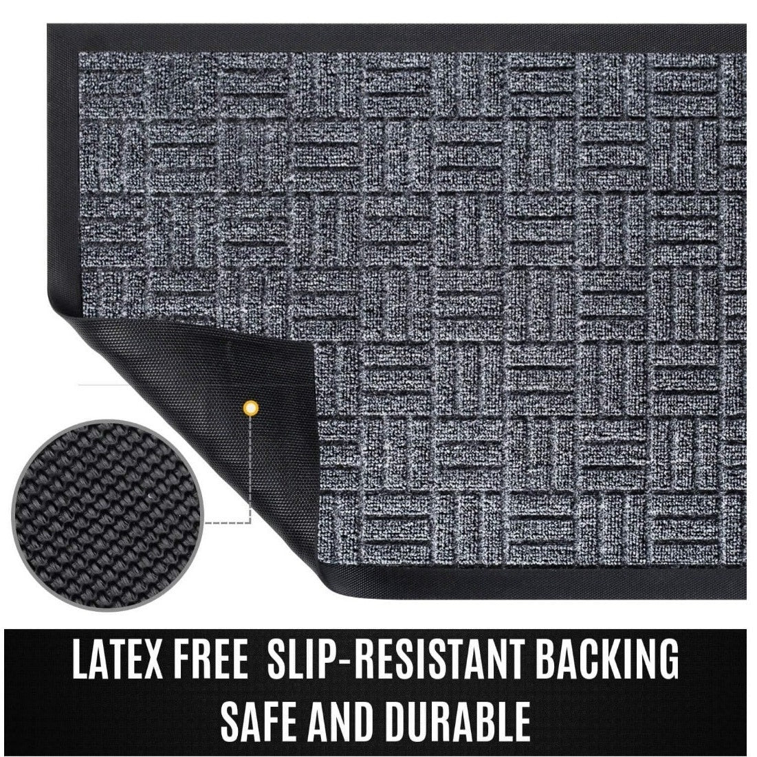 New All-Weather Door Floor Mat for Indoor or Outdoor 17.5 x 29.5"