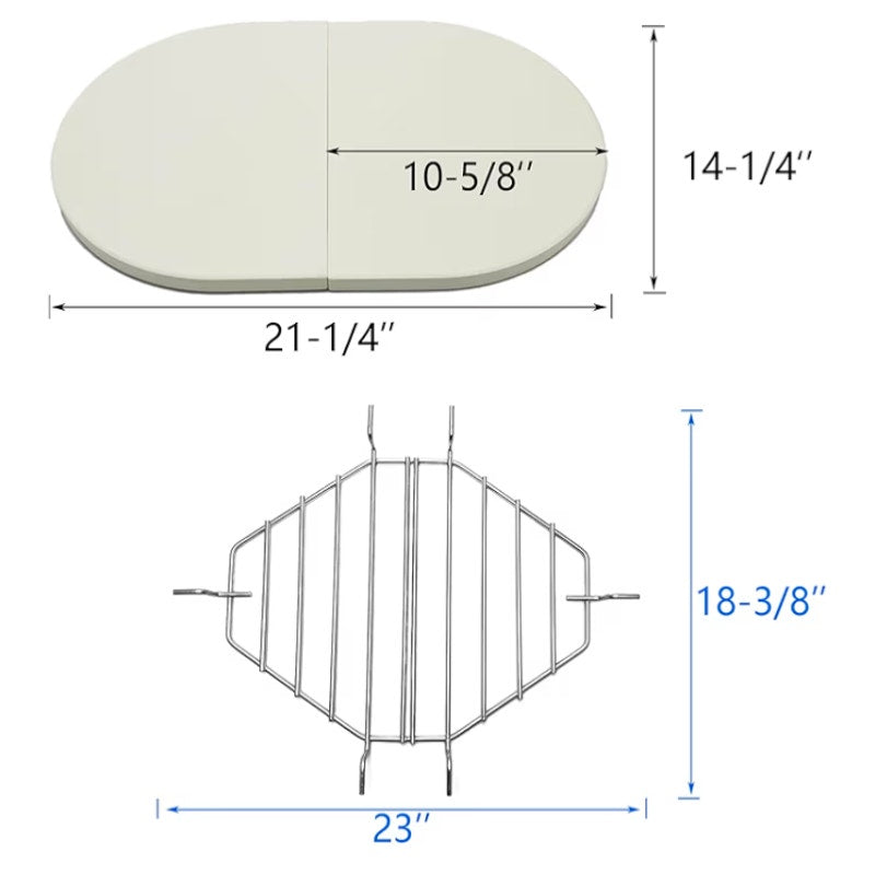 Ceramic Heat Reflector Plates and Roaster Drip Pan Racks