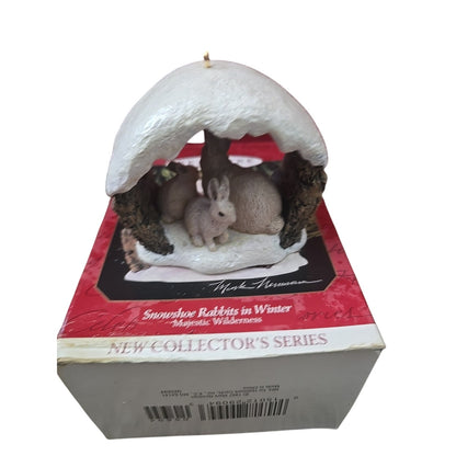Hallmark Keepsake Ornament Snowshoe Rabbit in Winter Majestic Wilderness 1997