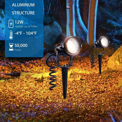 SUNVIE 12W LED Landscape Lights Low Voltage Pathway Lights