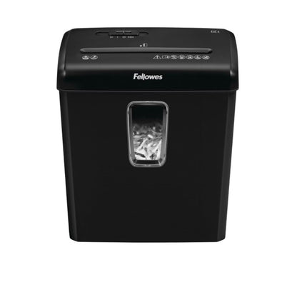 Fellowes Powershred 6ct Cross-Cut Paper Shredder - Black
