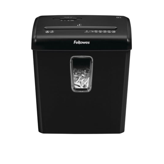 Fellowes Powershred 6ct Cross-Cut Paper Shredder - Black